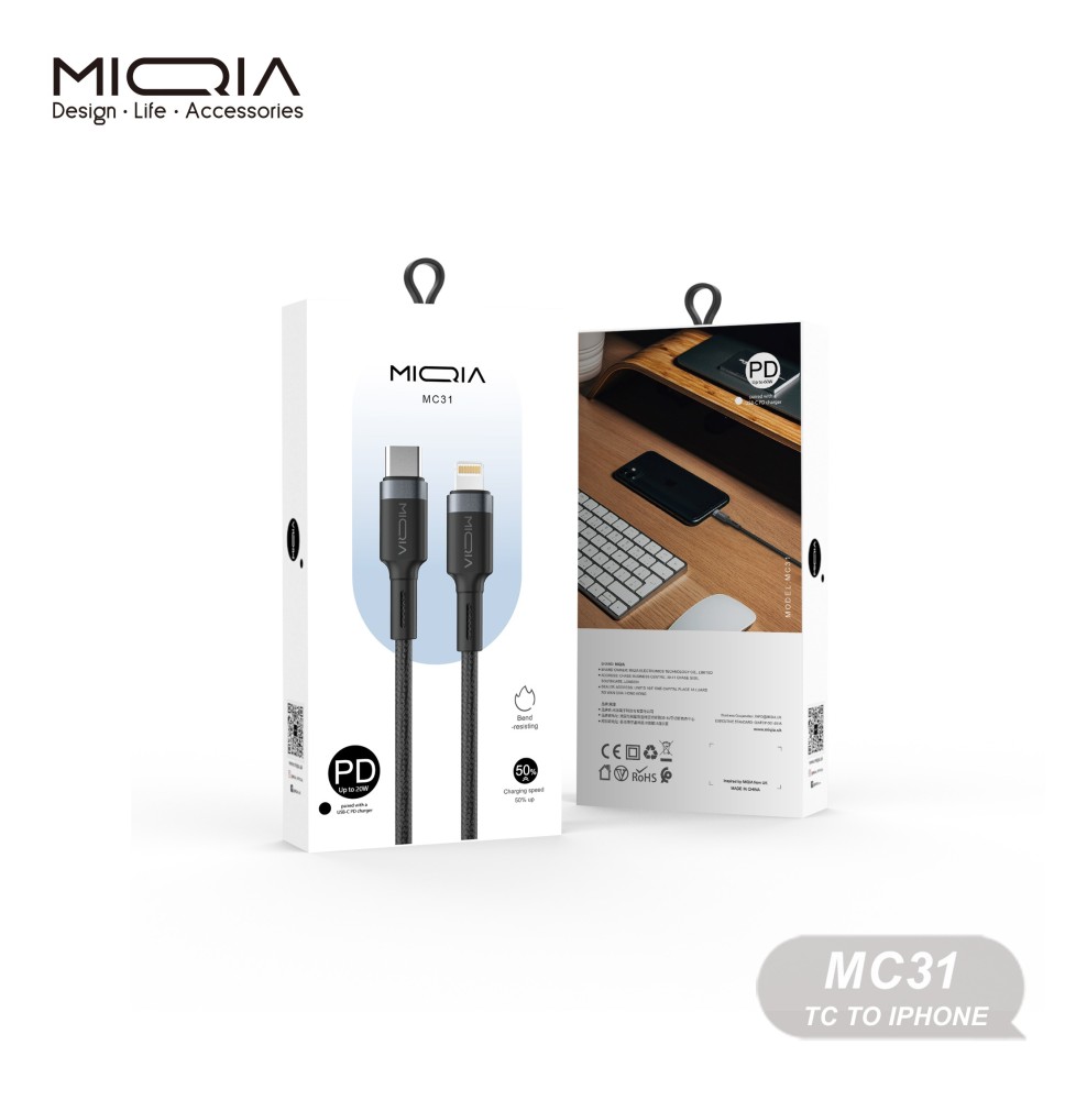 Cable MIQIA Type-C Vers Lightning 1M / 27W