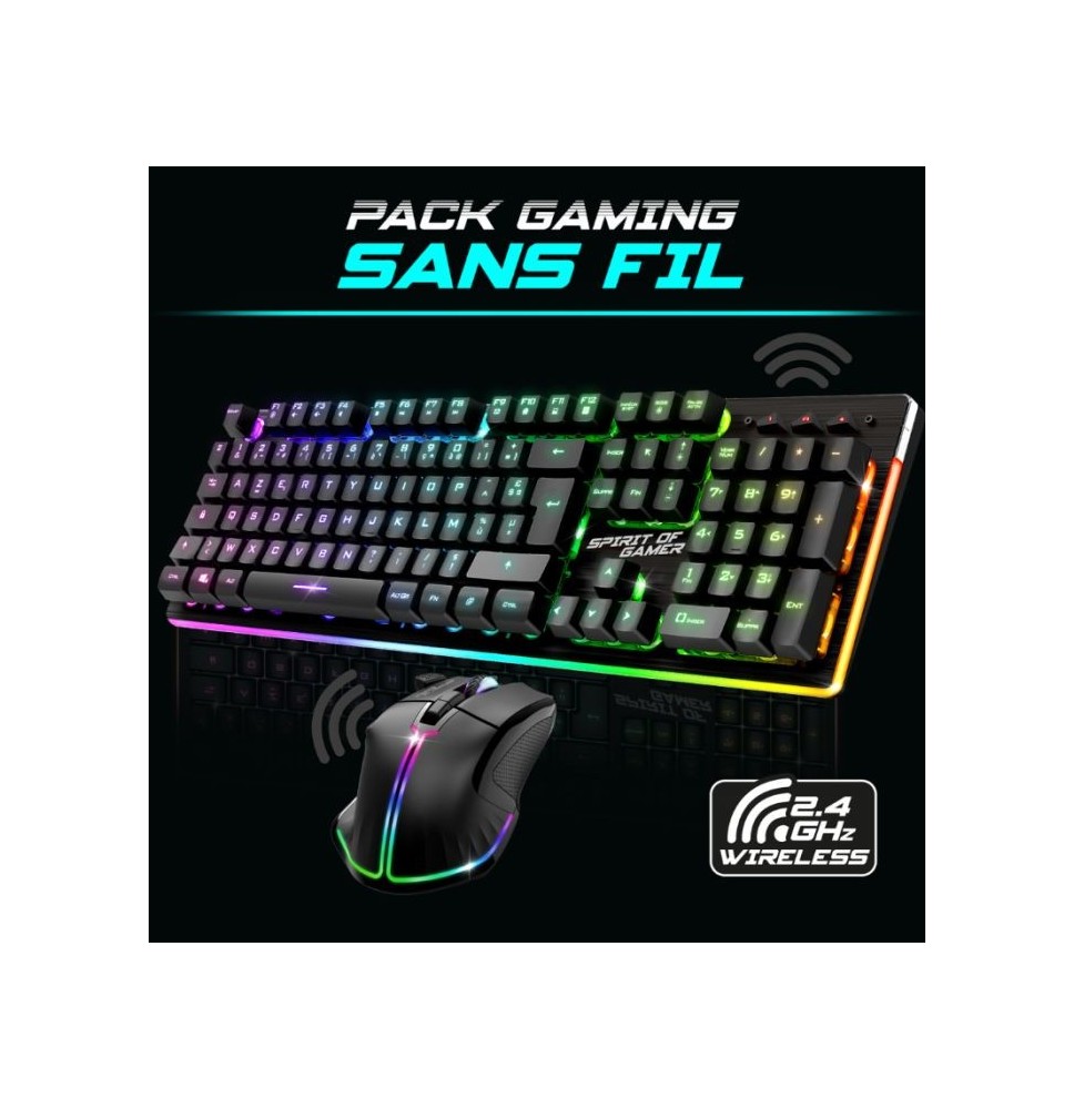 Ensemble Clavier et Souris Gamer SPIRIT OF GAMER ULTIMATE 600 - Noir