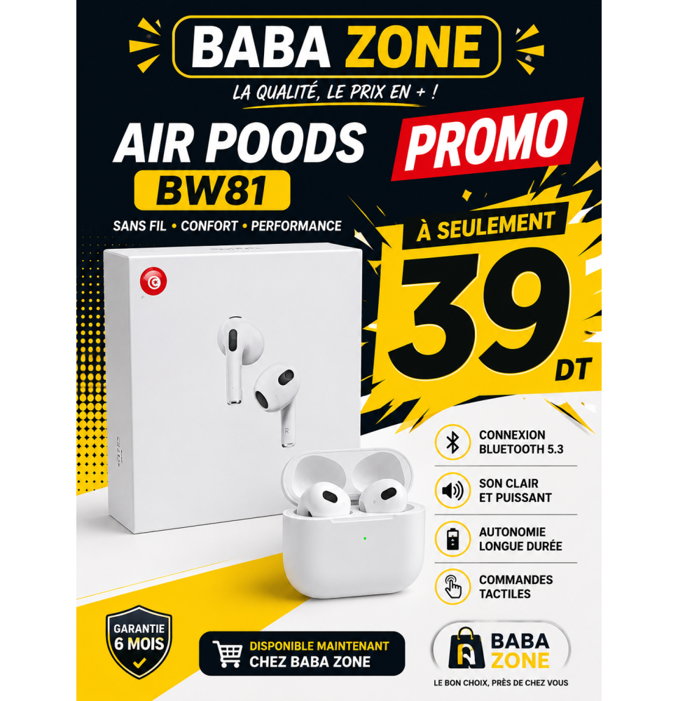 Écouteurs Bluetooth sans fil Borofone BW81